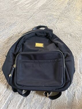 Calvin Klein Black Nylon Backpack Gold Zipper bag travel medium size